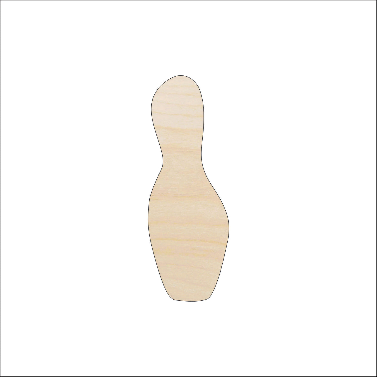 Bowling Pin Wood Craft Shape - Laser Cut Baltic Birch Unfinished DIY Wood Art Supplies SPT146 - The Wood Shape Store