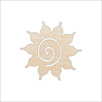 Sun Wood Craft Shape - Laser Cut Baltic Birch Unfinished DIY Wood Art Supplies SKY91 - The Wood Shape Store