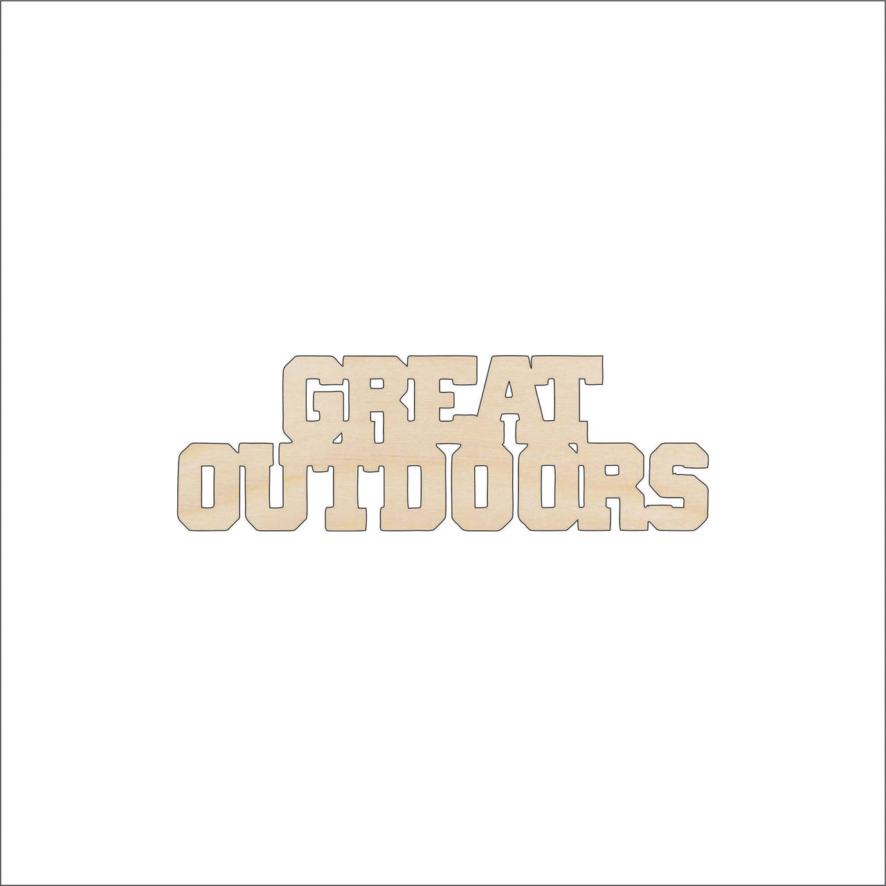 Great Outdoors Wood Craft Shape - Laser Cut Baltic Birch Unfinished DIY Wood Art Supplies TRP4 - The Wood Shape Store