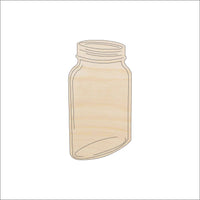 Jar Wood Craft Shape - Laser Cut Baltic Birch Unfinished DIY Wood Art Supplies FOD204 - The Wood Shape Store