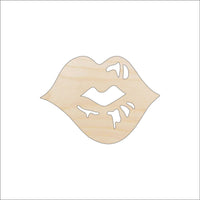Lips Wood Craft Shape - Laser Cut Baltic Birch Unfinished DIY Wood Art Supplies PPL133 - The Wood Shape Store