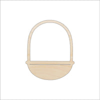 Easter Basket Wood Craft Shape - Laser Cut Baltic Birch Unfinished DIY Wood Art Supplies ESR9 - The Wood Shape Store