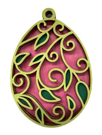 Easter 3D Laser Cut Ornament – Baltic Birch Wood Craft Supplies | DIY Wood Ornament Kit ES1 - The Wood Shape Store