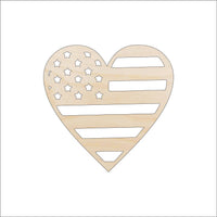 Flag Wood Craft Shape - Laser Cut Baltic Birch Unfinished DIY Wood Art Supplies USA26 - The Wood Shape Store