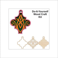 3D Laser Cut Ornament – Baltic Birch Wood Craft Supplies | DIY Wood Ornament Kit DS13 - The Wood Shape Store
