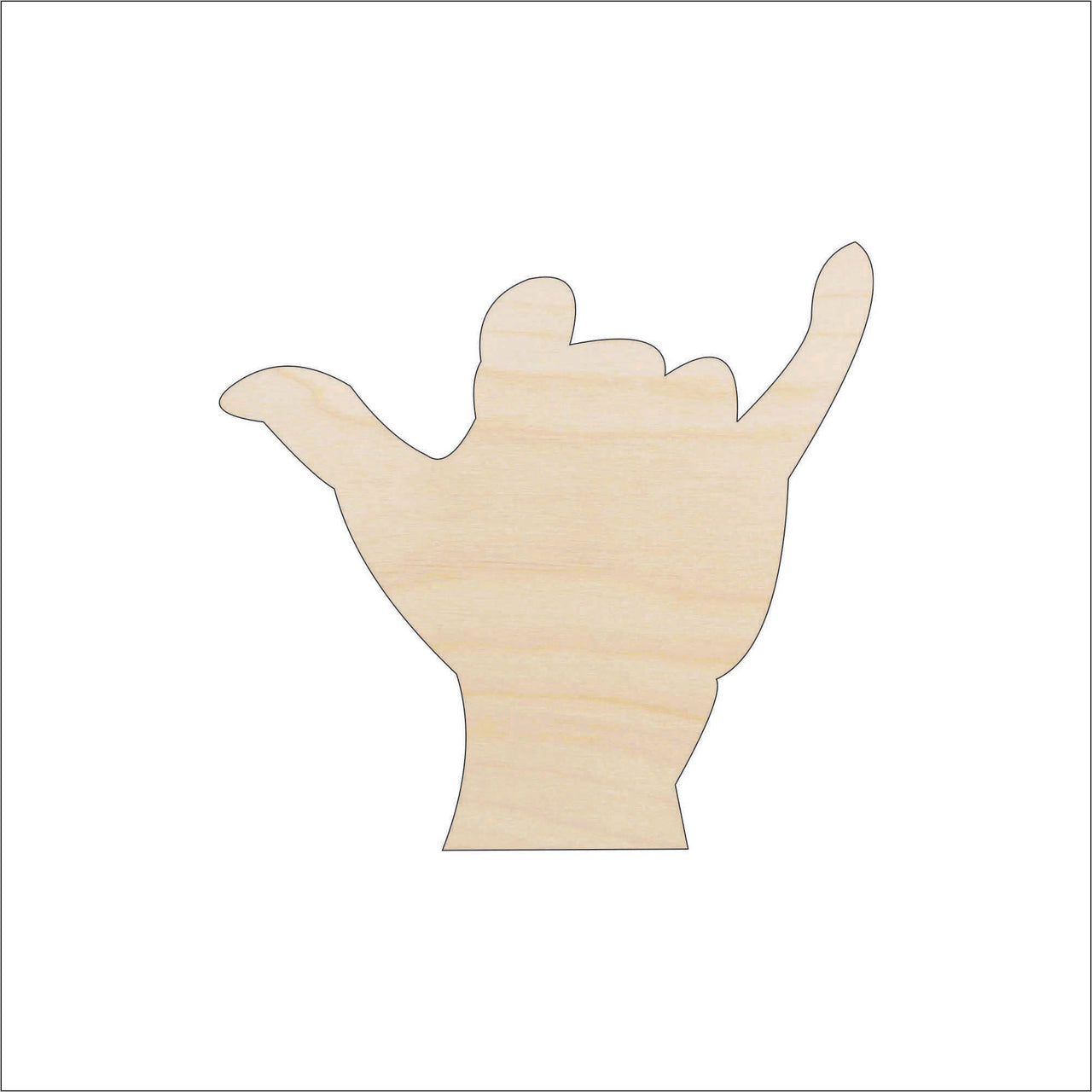 Hand Wood Craft Shape - Laser Cut Baltic Birch Unfinished DIY Wood Art Supplies PPL180 - The Wood Shape Store