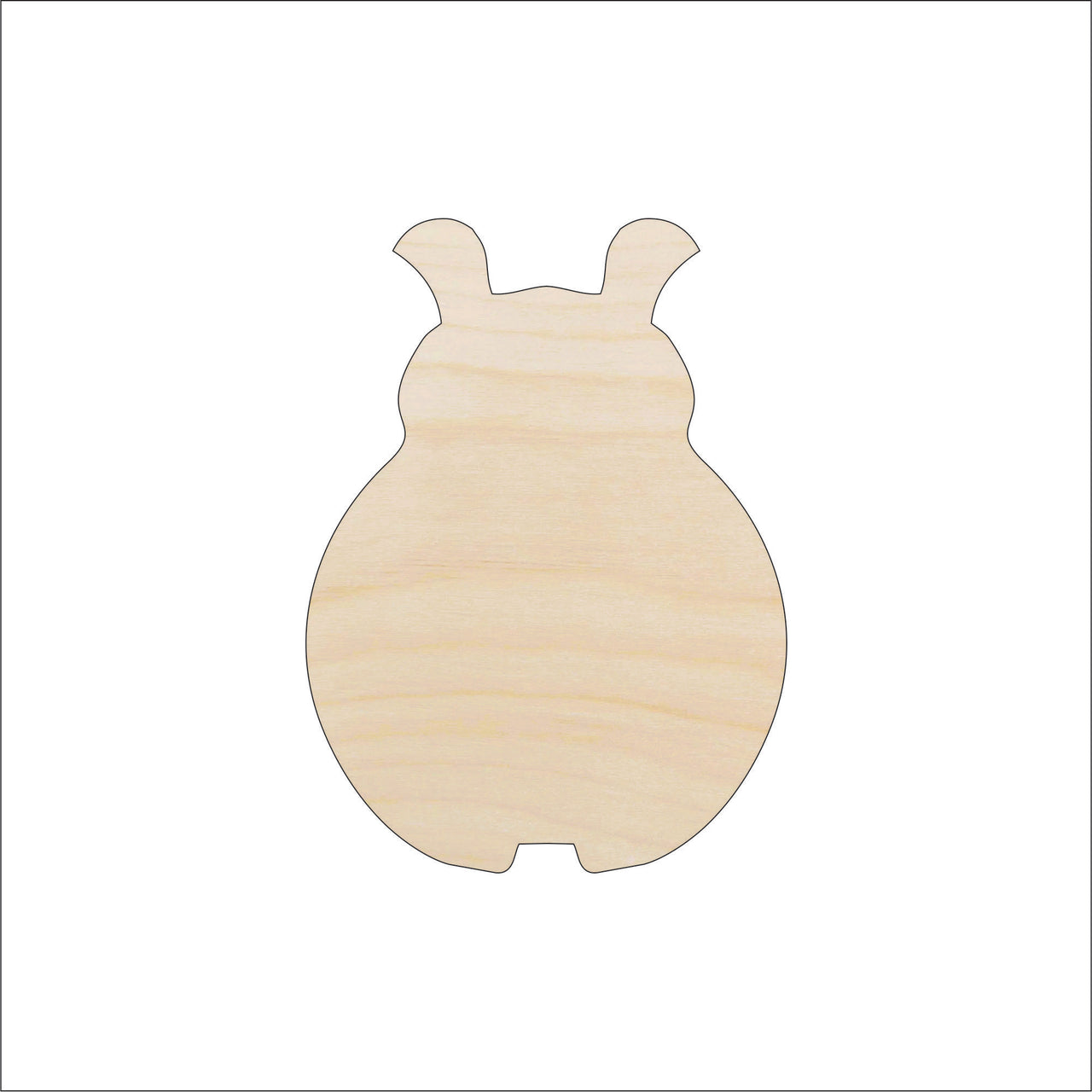 Ladybug Wood Craft Shape - Laser Cut Baltic Birch Unfinished DIY Wood Art Supplies BUG76 - The Wood Shape Store