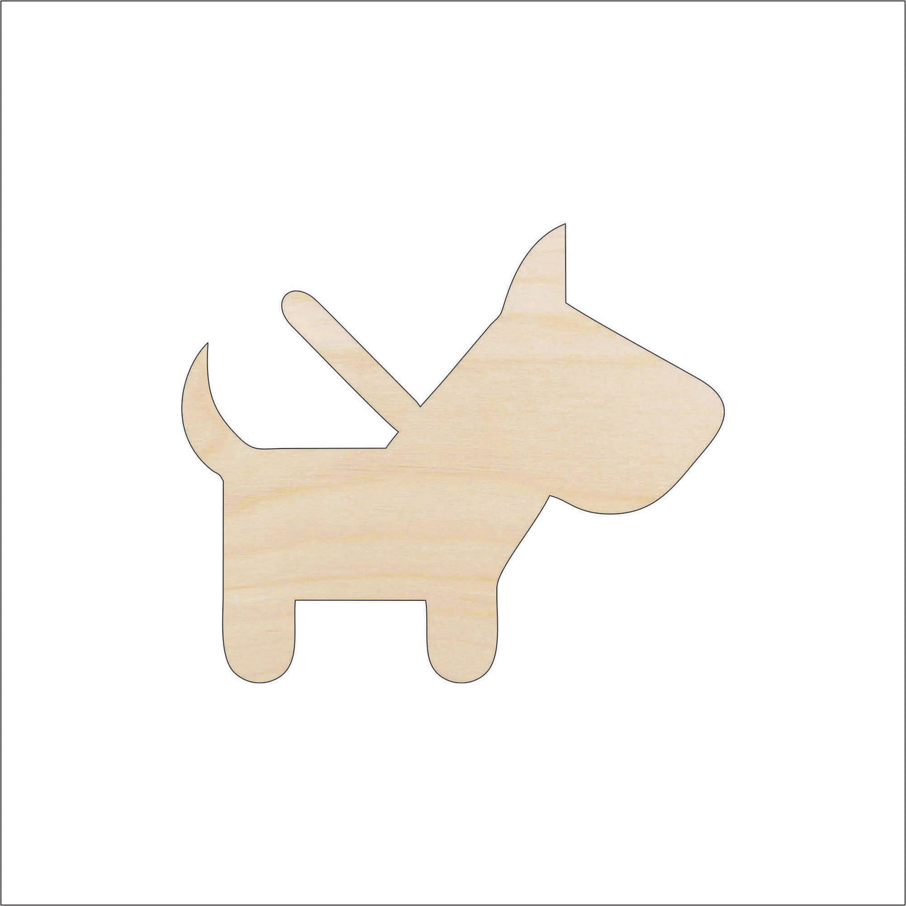 Dog Wood Craft Shape - Laser Cut Baltic Birch Unfinished DIY Wood Art Supplies DOG129 - The Wood Shape Store