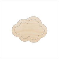 Cloud Wood Craft Shape - Laser Cut Baltic Birch Unfinished DIY Wood Art Supplies SKY68 - The Wood Shape Store