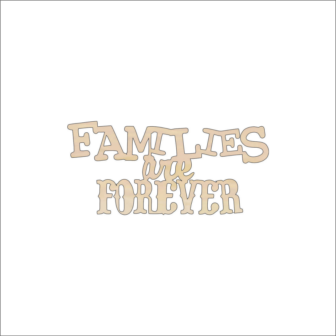 Families - Wood Craft Shape – Laser Cut Baltic Birch Unfinished DIY Art Supplies WRD59 - The Wood Shape Store