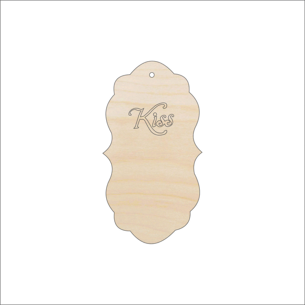 Gift Tag Wood Craft Shape - Laser Cut Baltic Birch Unfinished DIY Wood Art Supplies TAG8 - The Wood Shape Store