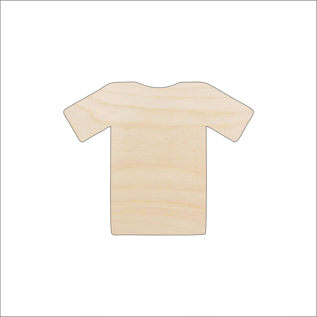 Shirt Wood Craft Shape - Laser Cut Baltic Birch Unfinished DIY Wood Art Supplies CLT60 - The Wood Shape Store