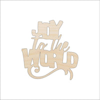 Joy to the World Wood Craft Shape – Laser Cut Baltic Birch Unfinished DIY Art Supplies XMS8 - The Wood Shape Store