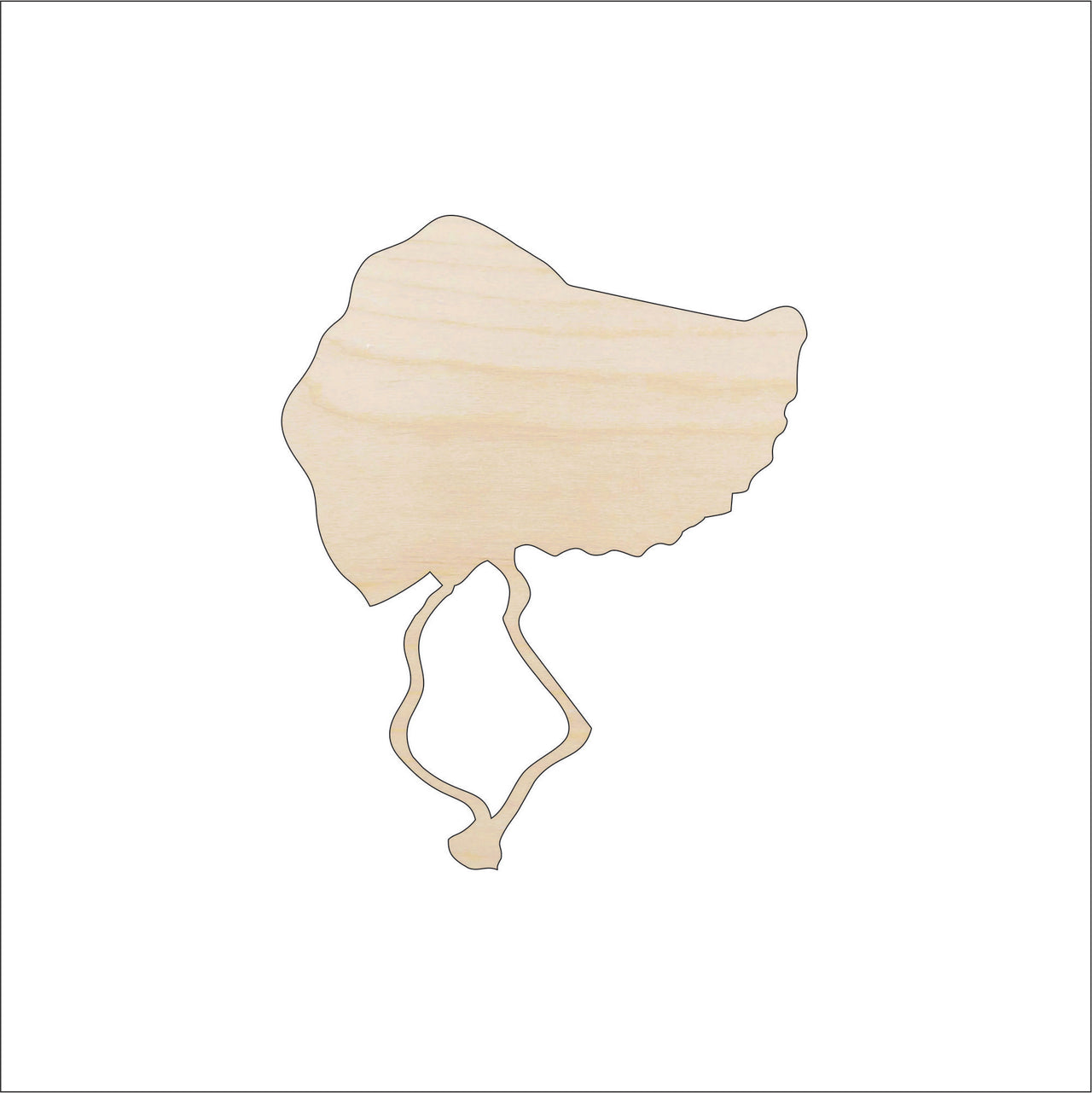 Bonnet Wood Craft Shape - Laser Cut Baltic Birch Unfinished DIY Wood Art Supplies CLT54 - The Wood Shape Store