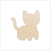 Cat Wood Craft Shape - Laser Cut Baltic Birch Unfinished DIY Wood Art Supplies CAT187 - The Wood Shape Store