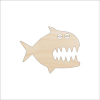 Piranha Wood Craft Shape - Laser Cut Baltic Birch Unfinished DIY Wood Art Supplies FSH29 - The Wood Shape Store
