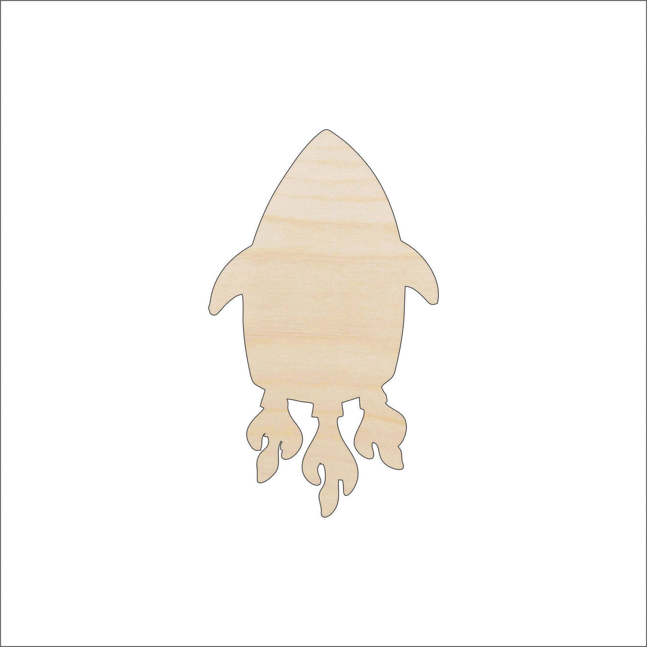 Spaceship Wood Craft Shape - Laser Cut Baltic Birch Unfinished DIY Wood Art Supplies SPC55 - The Wood Shape Store
