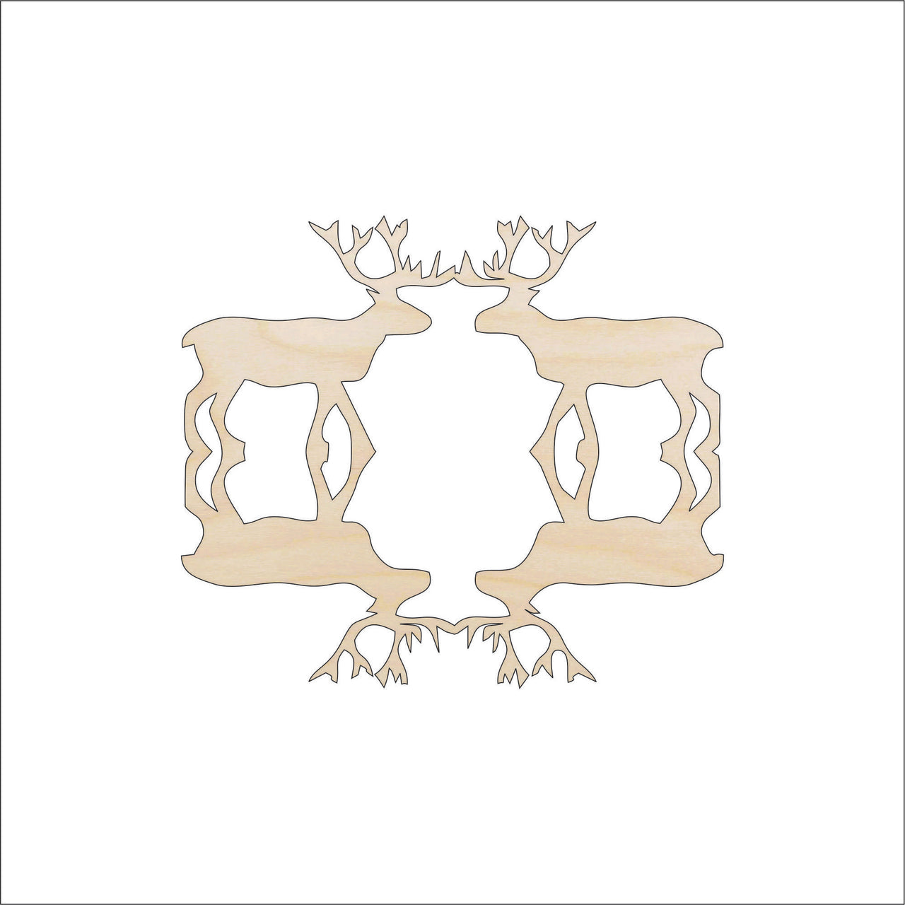Deer Wood Craft Shape - Laser Cut Baltic Birch Unfinished DIY Wood Art Supplies DER2 - The Wood Shape Store