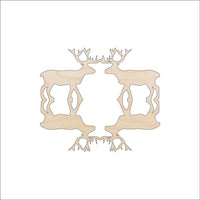 Deer Wood Craft Shape - Laser Cut Baltic Birch Unfinished DIY Wood Art Supplies DER2 - The Wood Shape Store
