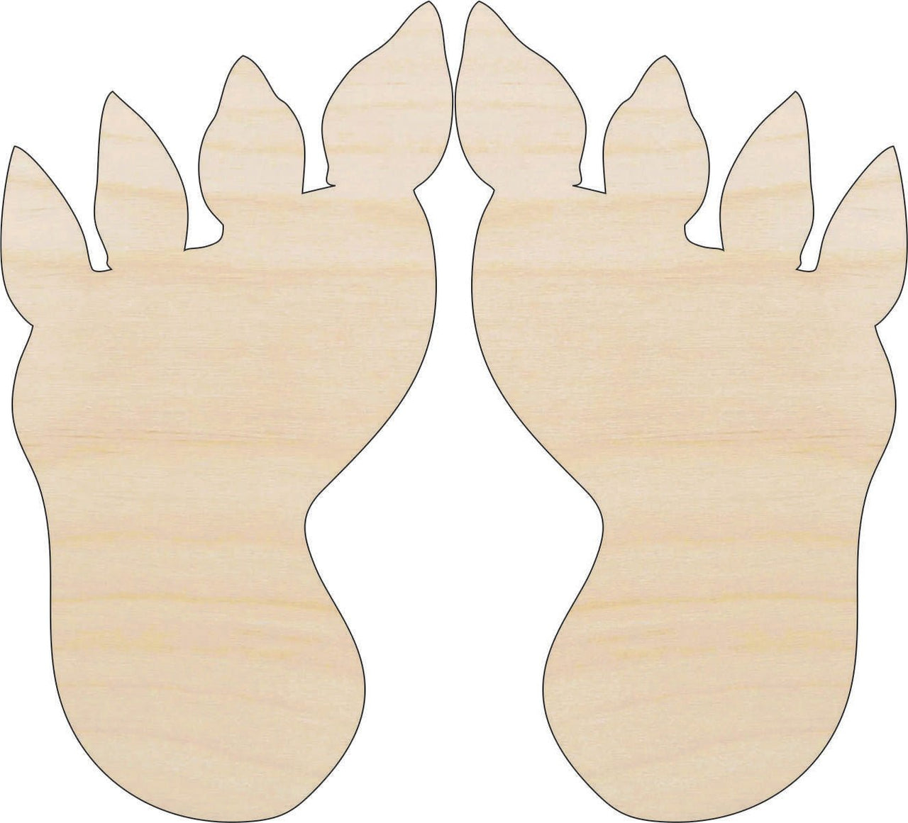 Monster Feet Wood Craft Shape - Laser Cut Baltic Birch Unfinished DIY Wood Art Supplies MYTH88 - The Wood Shape Store