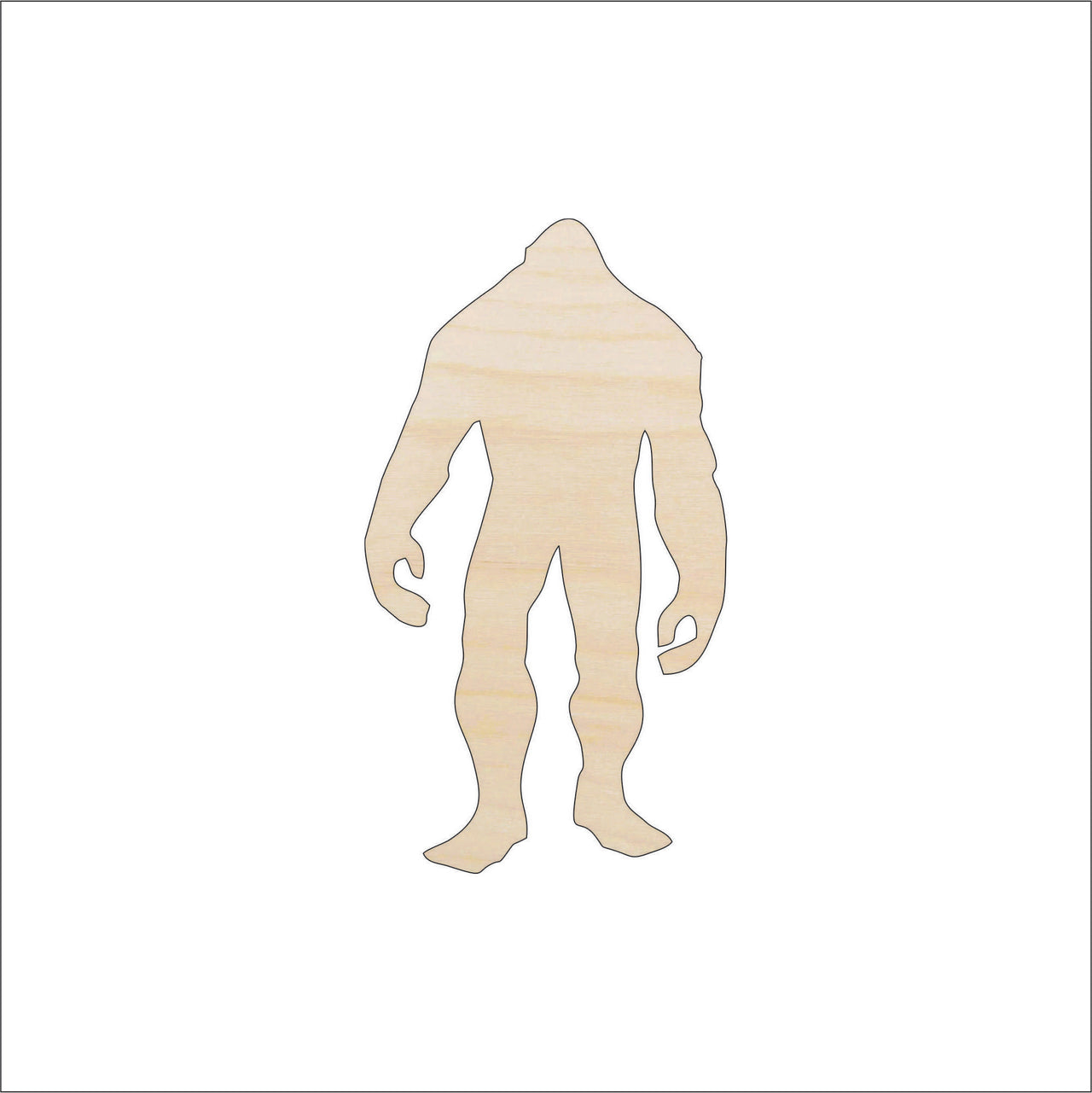 Bigfoot Wood Craft Shape - Laser Cut Baltic Birch Unfinished DIY Wood Art Supplies MYTH9 - The Wood Shape Store