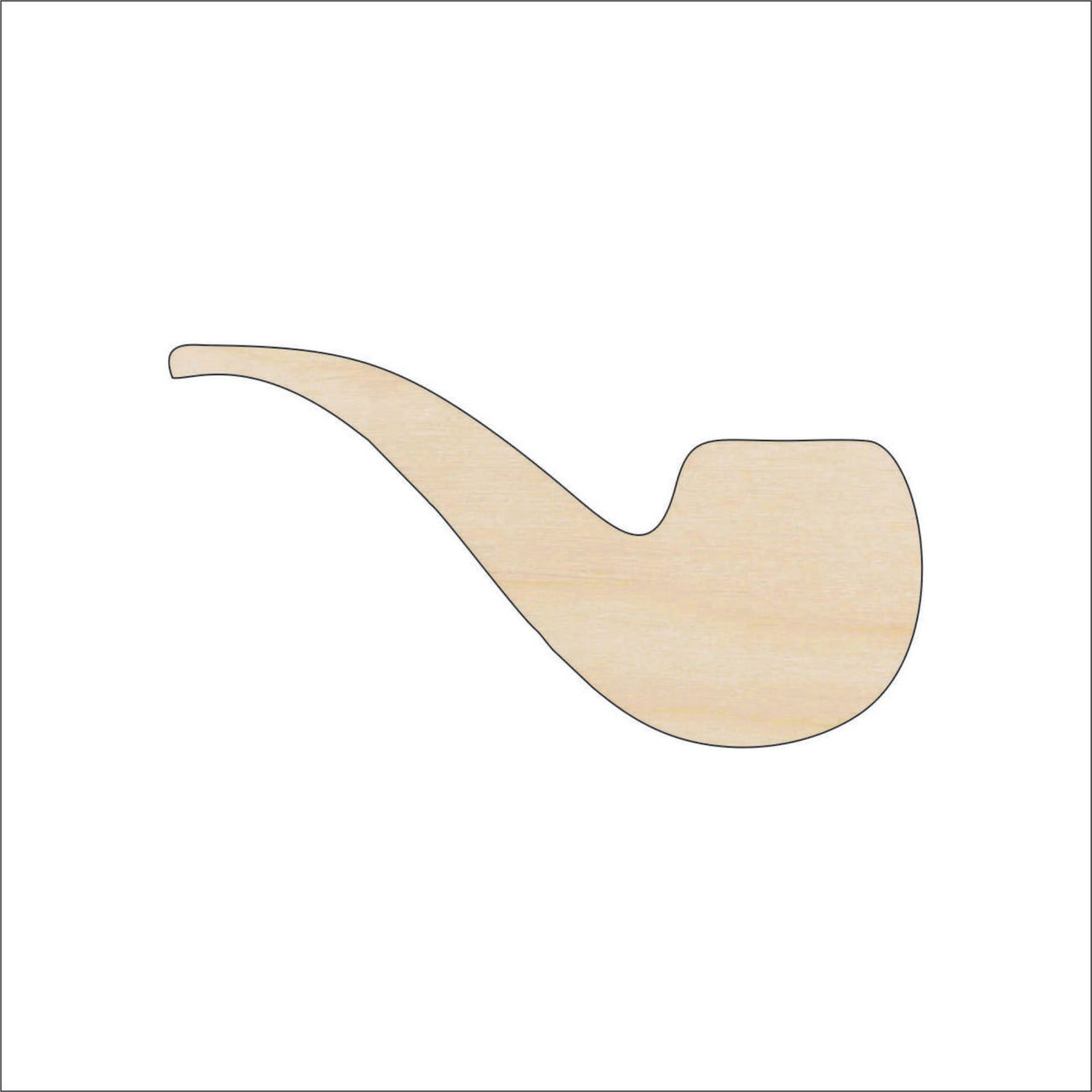 Pipe Wood Craft Shape Laser Cut Out & Unfinished DIY Craft Supply CLT126 - The Wood Shape Store