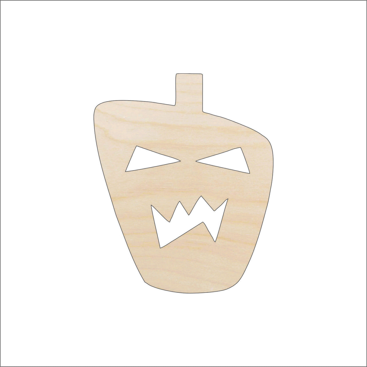 Pumpkin Wood Craft Shape – Laser Cut Baltic Birch Unfinished DIY Wood Art Supplies FAL21 - The Wood Shape Store