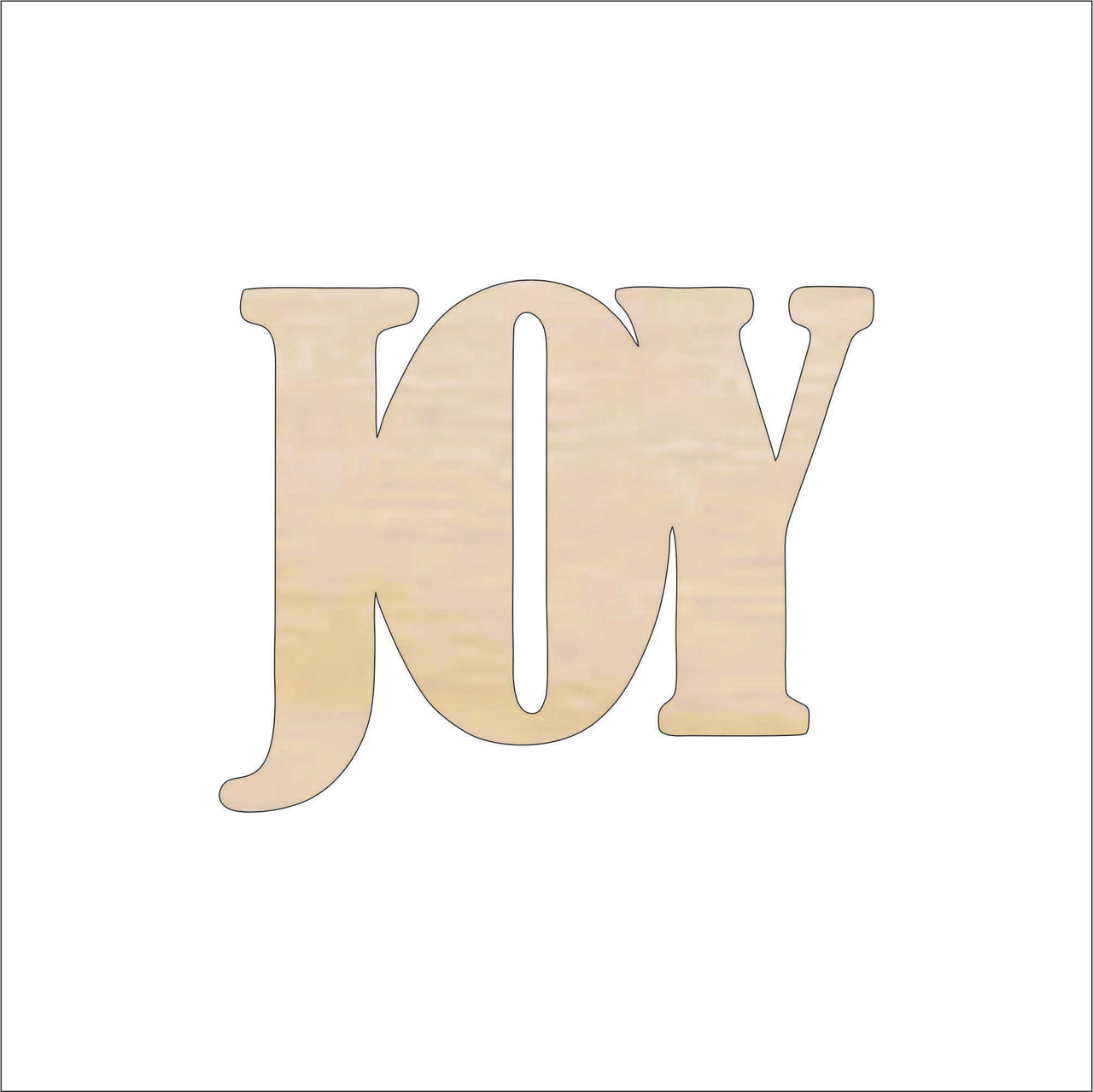 Joy Wood Craft Shape - Laser Cut Baltic Birch Unfinished DIY Wood Art Supplies WRD67 - The Wood Shape Store