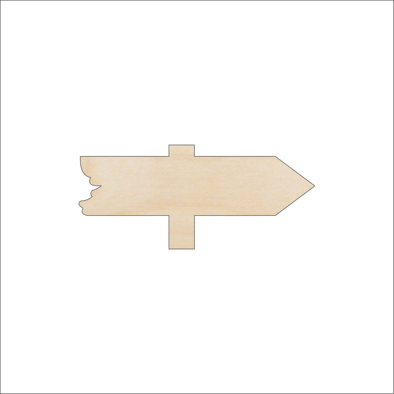 Sign Wood Craft Shape - Laser Cut Baltic Birch Unfinished DIY Wood Art Supplies SGN31 - The Wood Shape Store