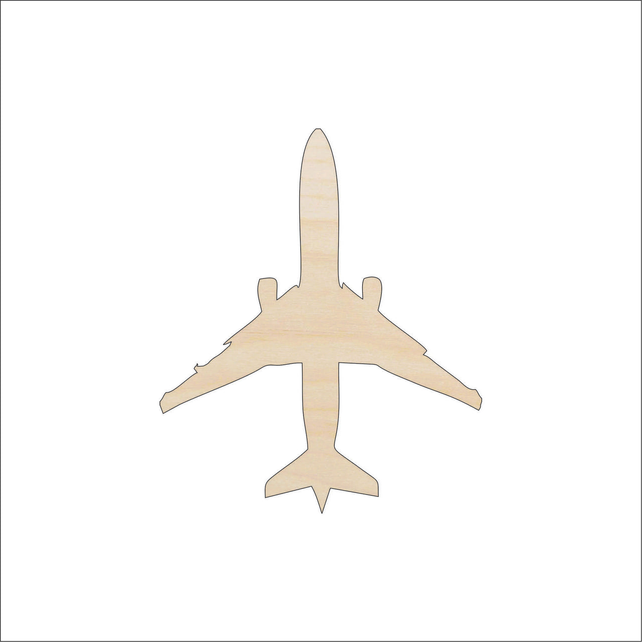 Airplane Wood Craft Shape - Laser Cut Baltic Birch Unfinished DIY Wood Art Supplies PLN6 - The Wood Shape Store