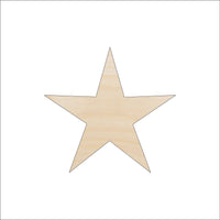 Star Wood Craft Shape - Laser Cut Baltic Birch Unfinished DIY Wood Art Supplies BSC18 - The Wood Shape Store