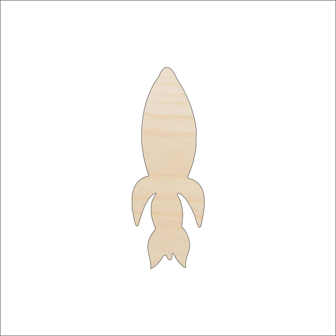 Spaceship Wood Craft Shape - Laser Cut Baltic Birch Unfinished DIY Wood Art Supplies SPC57 - The Wood Shape Store