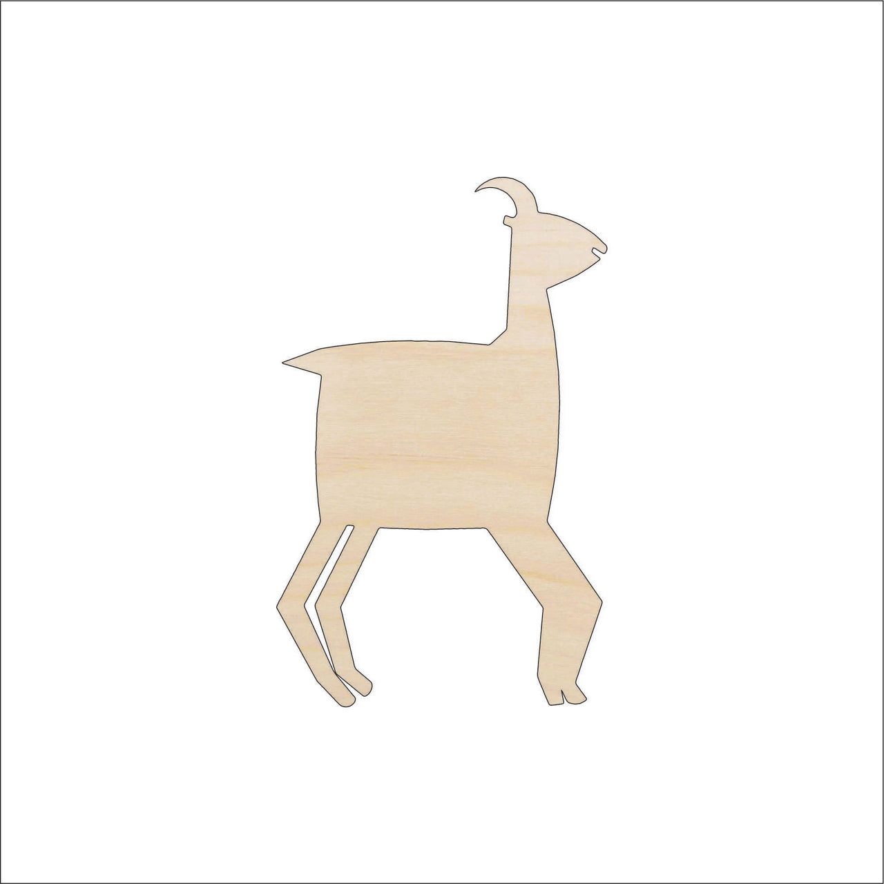 Goat Wood Craft Shape - Laser Cut Baltic Birch Unfinished DIY Wood Art Supplies SHP32 - The Wood Shape Store