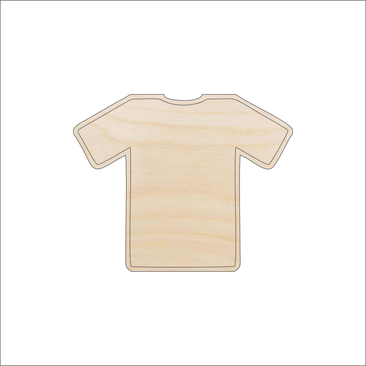 Shirt Wood Craft Shape - Laser Cut Baltic Birch Unfinished DIY Wood Art Supplies CLT6 - The Wood Shape Store
