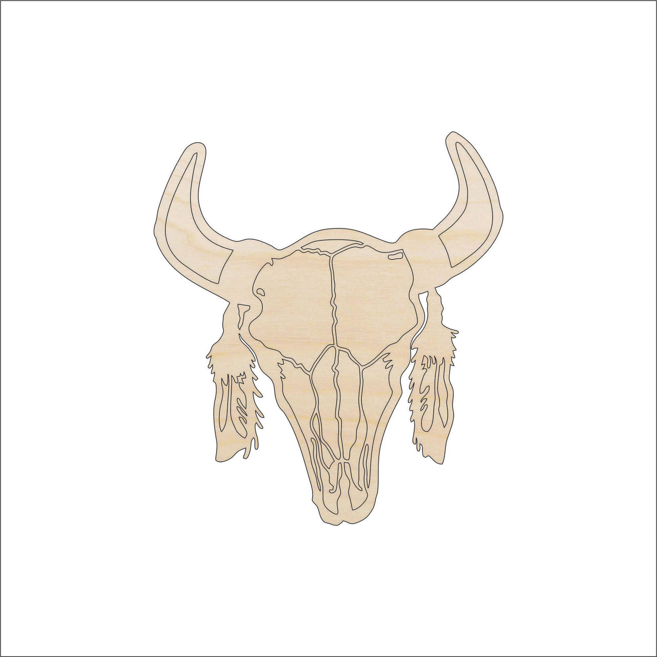 Cow Wood Craft Shape - Laser Cut Baltic Birch Unfinished DIY Wood Art Supplies COW22 - The Wood Shape Store