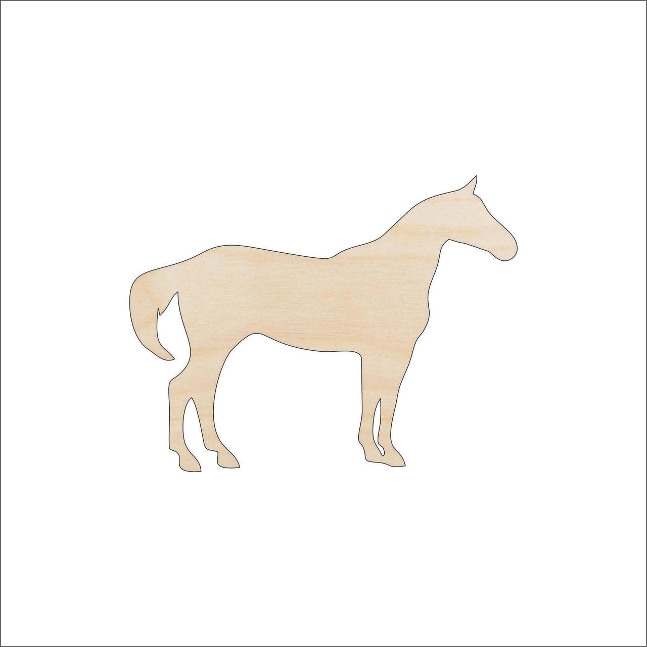Horse Wood Craft Shape - Laser Cut Baltic Birch Unfinished DIY Wood Art Supplies HRS50 - The Wood Shape Store