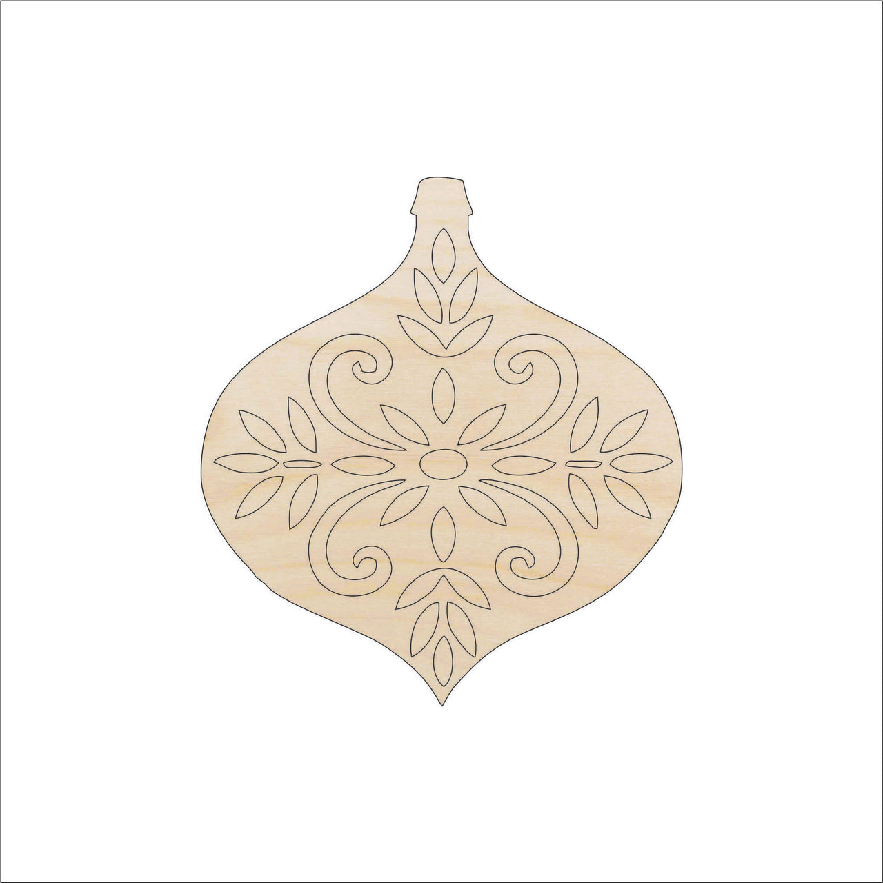 Ornament Wood Craft Shape - Laser Cut Baltic Birch Unfinished DIY Wood Art Supplies XMS95 - The Wood Shape Store