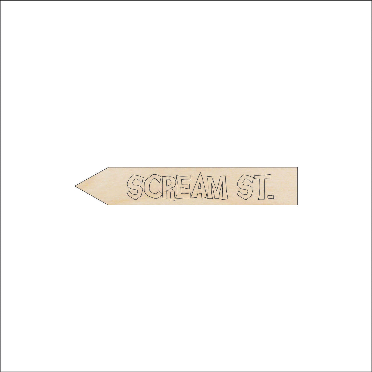 Halloween Wood Craft Shape - Laser Cut Baltic Birch Unfinished DIY Wood Art Supplies FAL202 - The Wood Shape Store