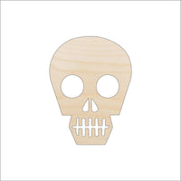 Skull Wood Craft Shape - Laser Cut Baltic Birch Unfinished DIY Wood Art Supplies SKL21 - The Wood Shape Store