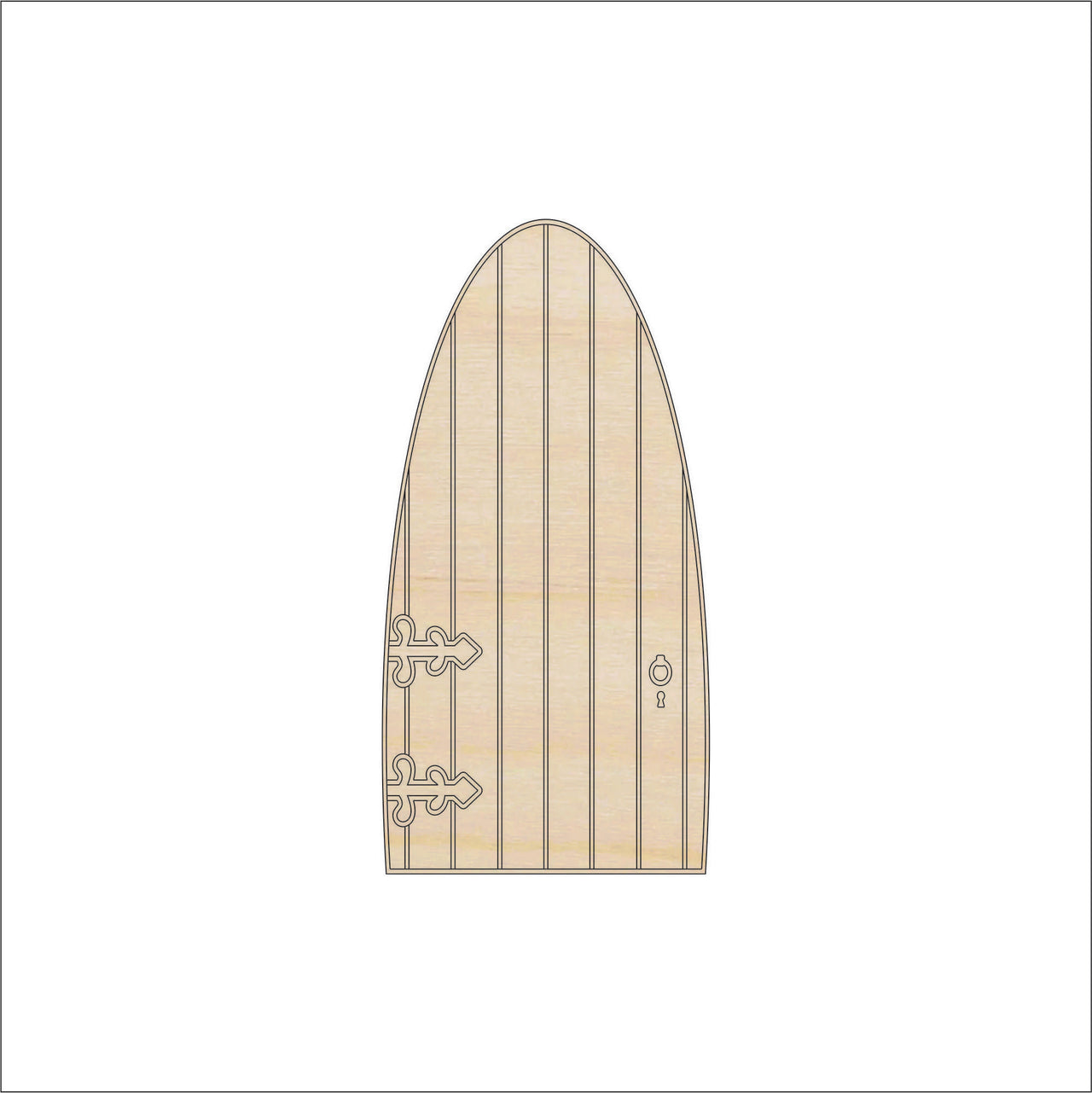 Fairy Door Wood Craft Shape - Laser Cut Baltic Birch Unfinished DIY Wood Art Supplies BLD123 - The Wood Shape Store