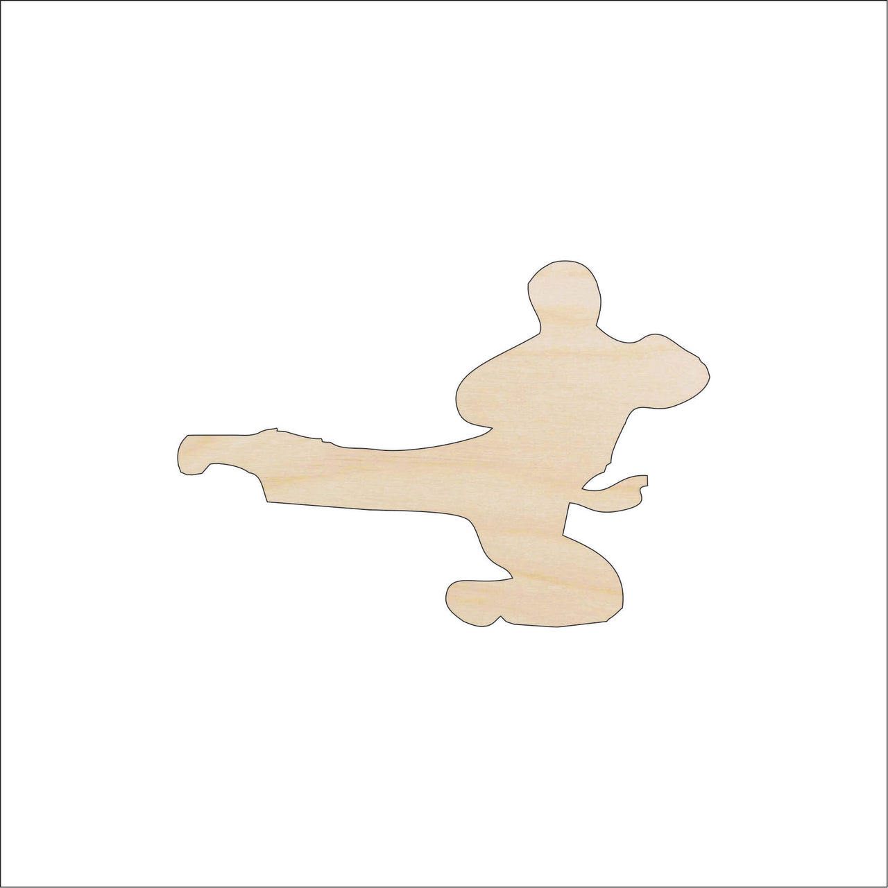 Karate Wood Craft Shape - Laser Cut Baltic Birch Unfinished DIY Wood Art Supplies SPT660 - The Wood Shape Store