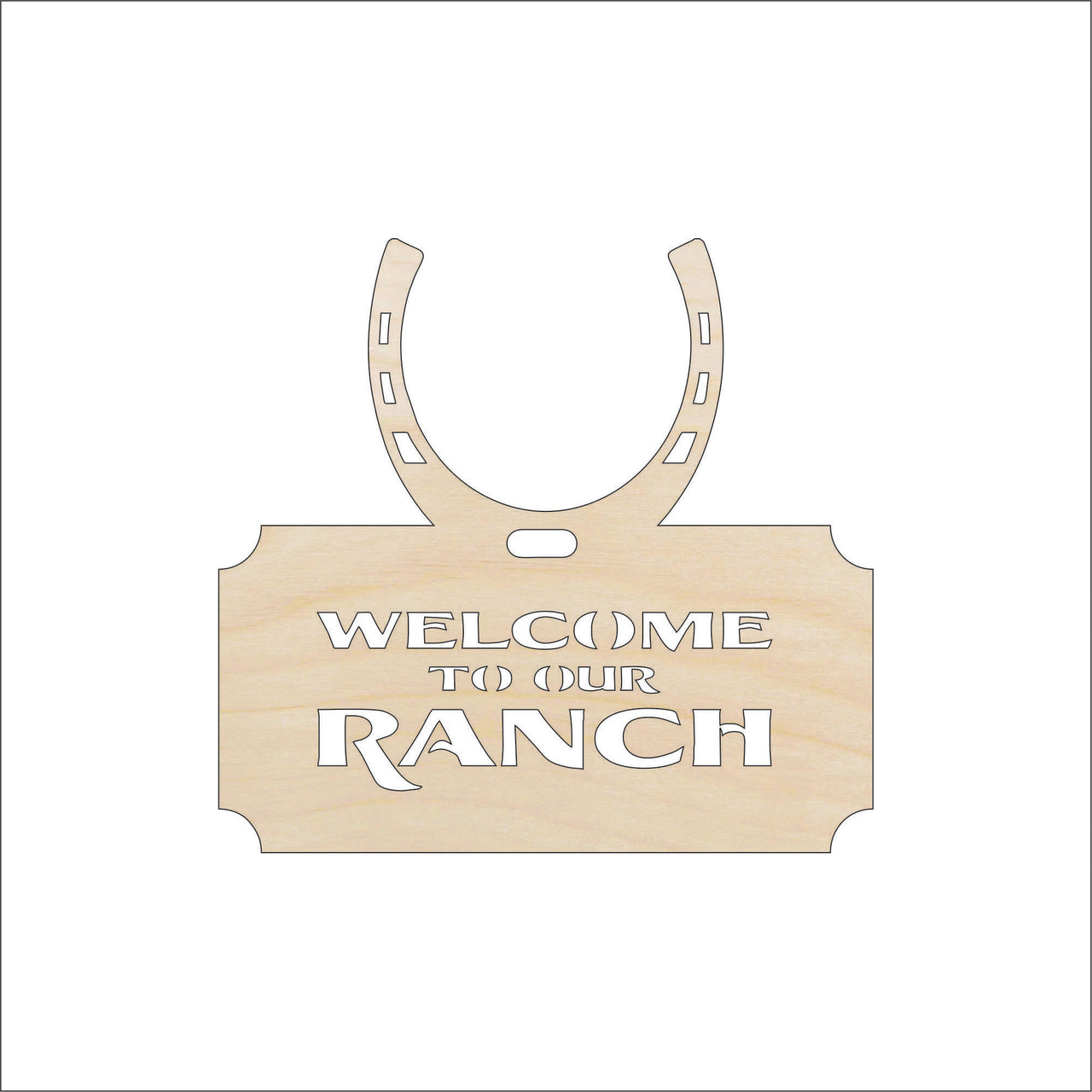 Ranch Wood Craft Shape - Laser Cut Baltic Birch Unfinished DIY Wood Art Supplies SGN68 - The Wood Shape Store