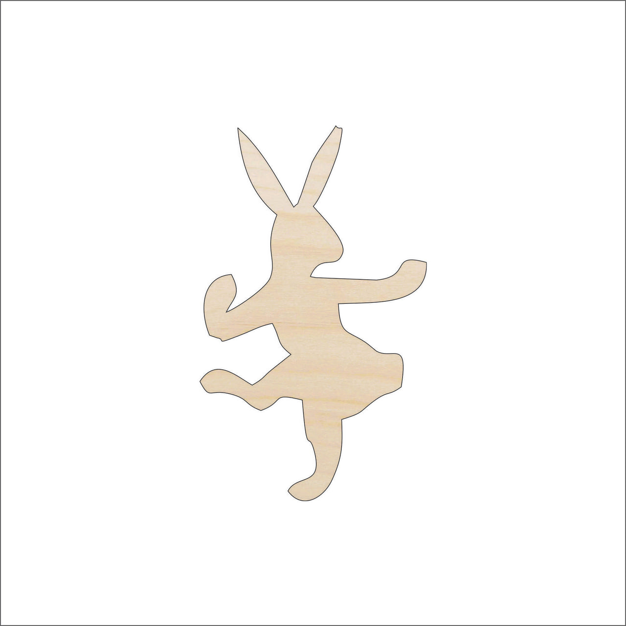 Bunny - Wood Craft Shape - Laser Cut Baltic Birch Unfinished DIY Wood Art Supplies BNY1 - The Wood Shape Store