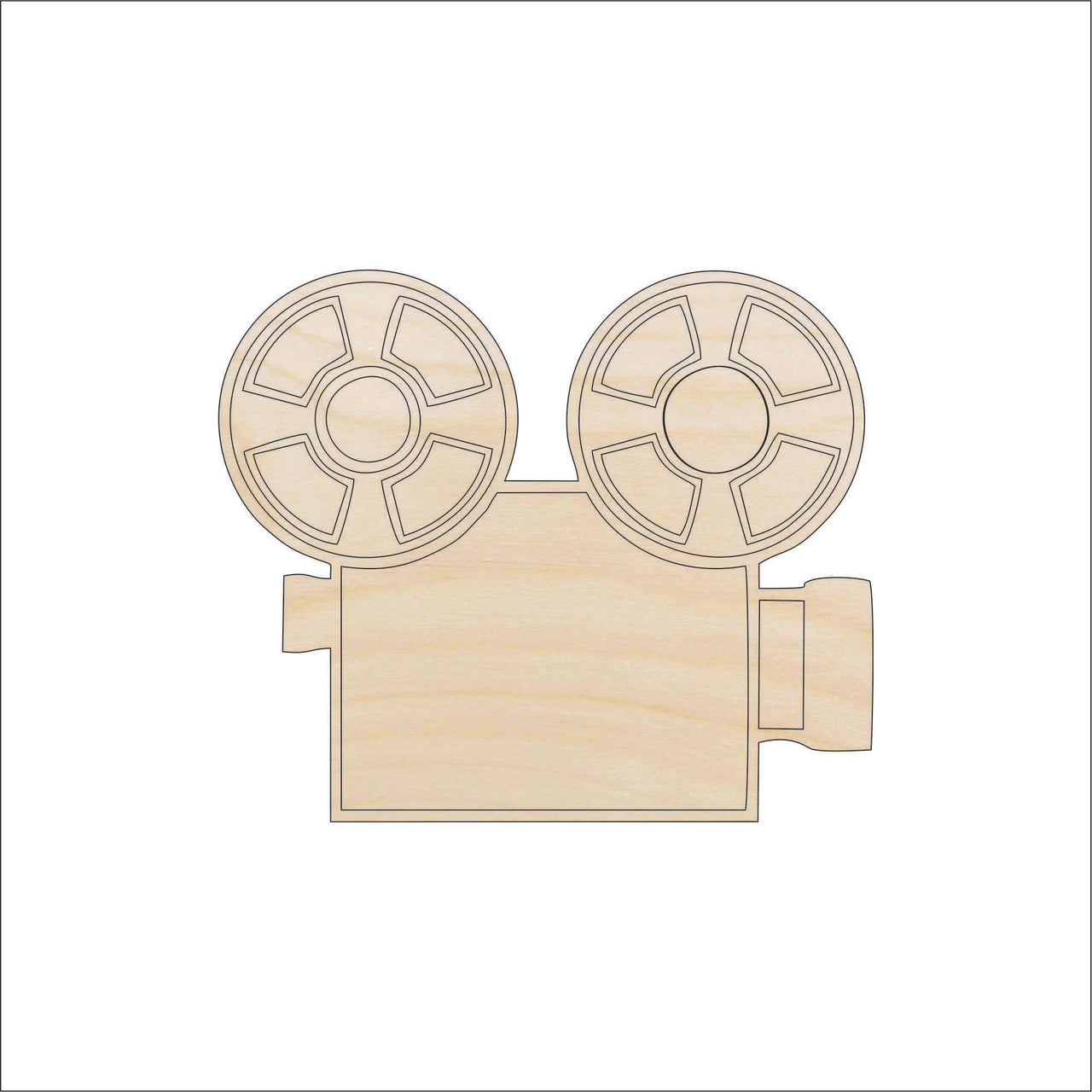Camera Wood Craft Shape - Laser Cut Baltic Birch Unfinished DIY Wood Art Supplies MVE2 - The Wood Shape Store