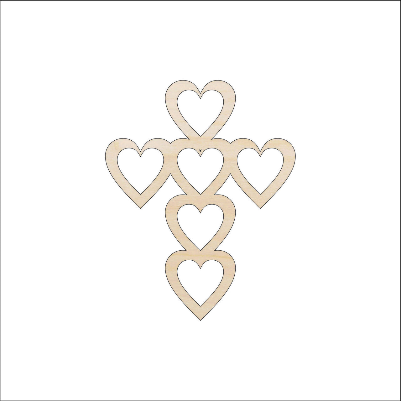 Cross Wood Craft Shape - Laser Cut Baltic Birch Unfinished DIY Wood Art Supplies REL6 - The Wood Shape Store