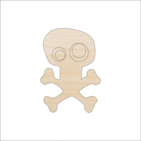 Skull Wood Craft Shape - Laser Cut Baltic Birch Unfinished DIY Wood Art Supplies SKL9 - The Wood Shape Store