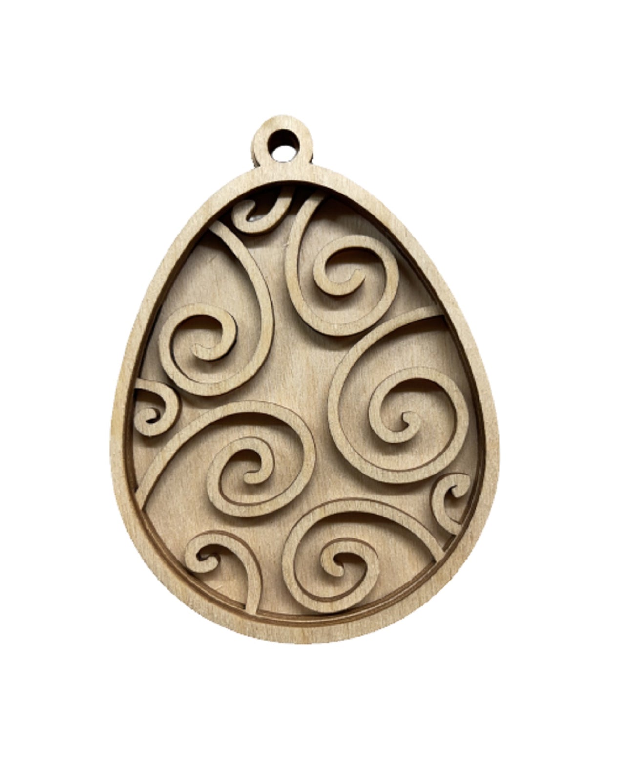 Easter 3D Laser Cut Ornament – Baltic Birch Wood Craft Supplies | DIY Wood Ornament Kit ES22 - The Wood Shape Store