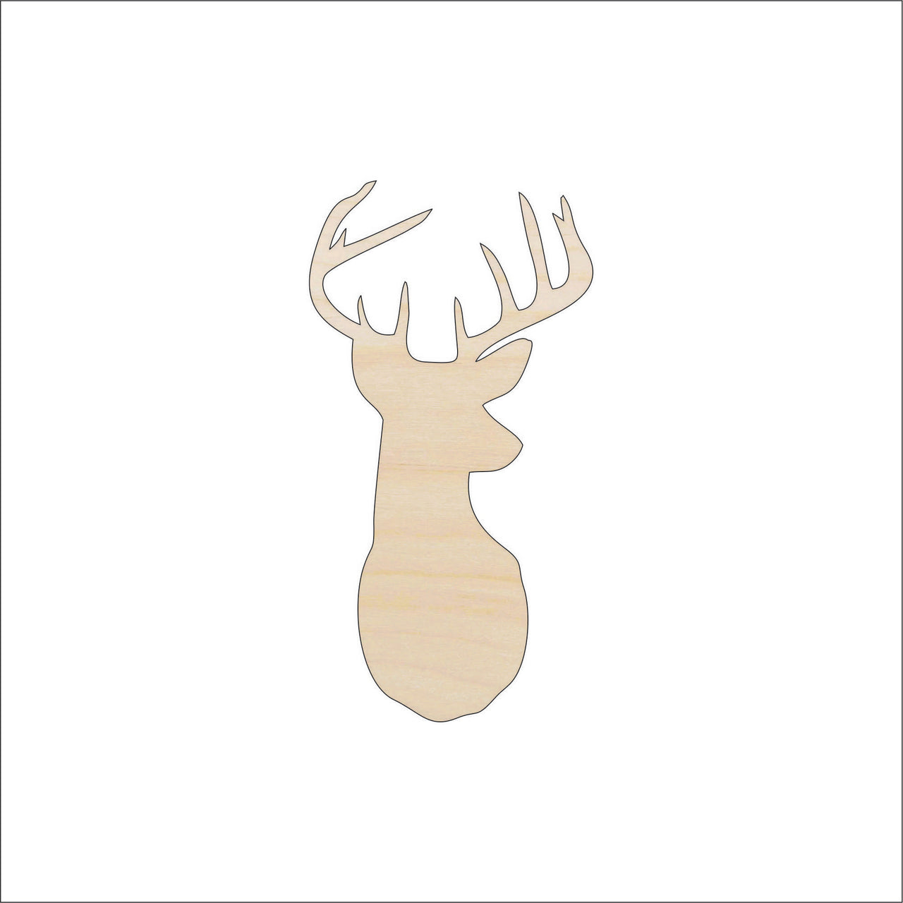 Deer Wood Craft Shape - Laser Cut Baltic Birch Unfinished DIY Wood Art Supplies DER33 - The Wood Shape Store