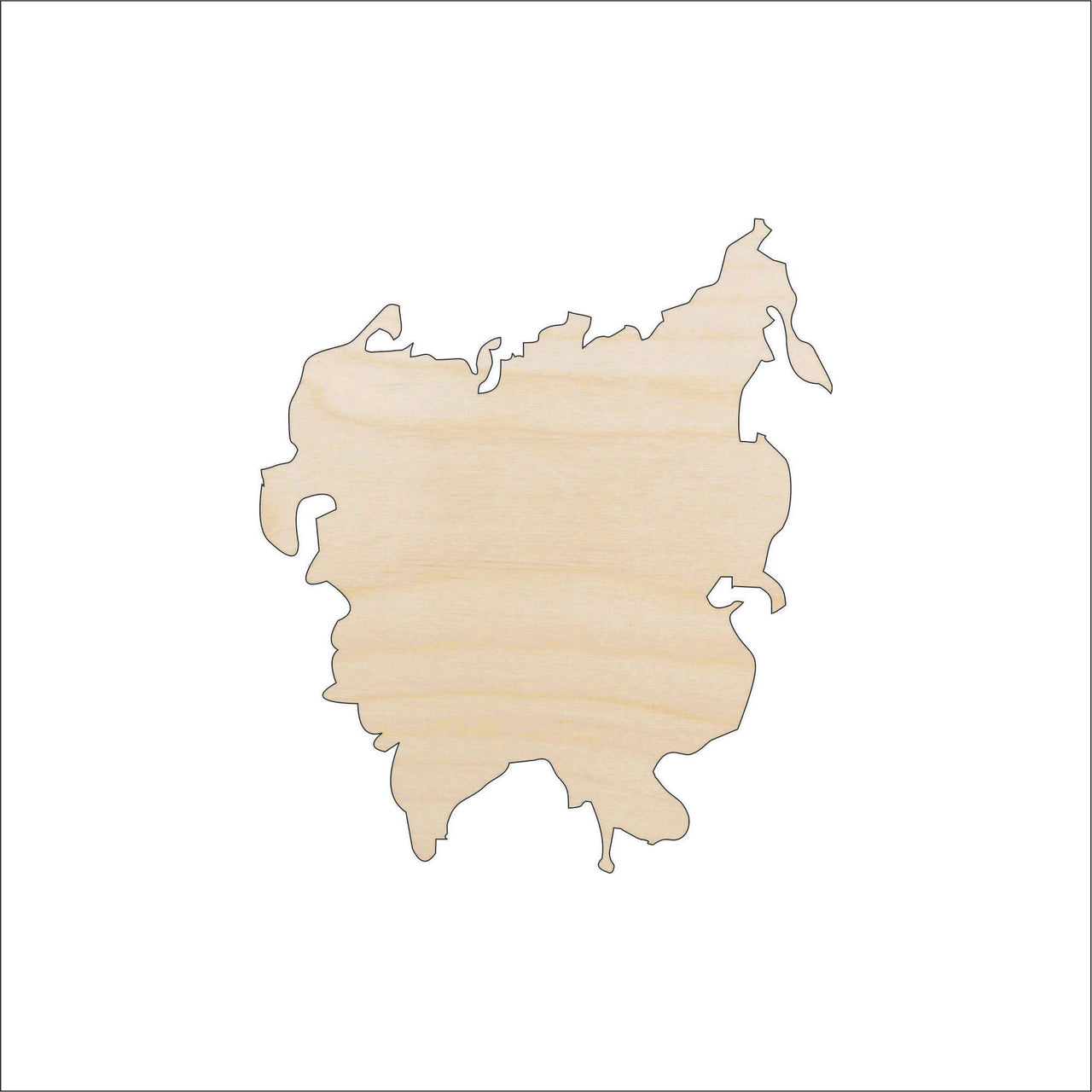 Asia Wood Craft Shape - Laser Cut Baltic Birch Unfinished DIY Wood Art Supplies WLD7 - The Wood Shape Store