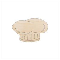 Chef Hat Wood Craft Shape - Laser Cut Baltic Birch Unfinished DIY Wood Art Supplies FOD125 - The Wood Shape Store